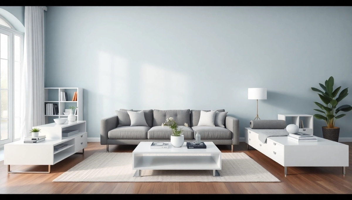 Jaki kolor ścian do białych mebli i szarej kanapy