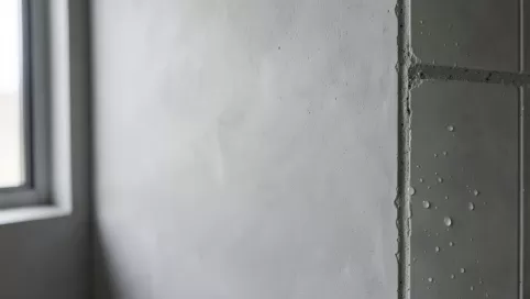 mikrocement na ścianie w łazienkach