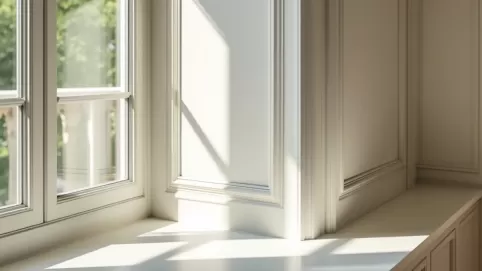 Wykończenie paneli przy oknie tarasowym