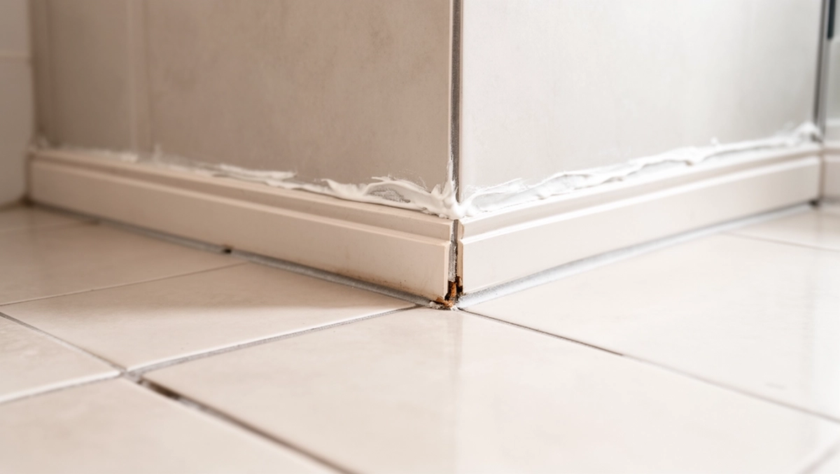 Wykończenie płytek podłogowych przy ścianie